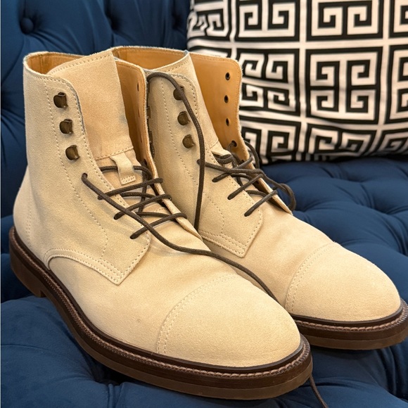 Brunello Cucinelli Beige Lace-Up Boots size 11US - Picture 1 of 14